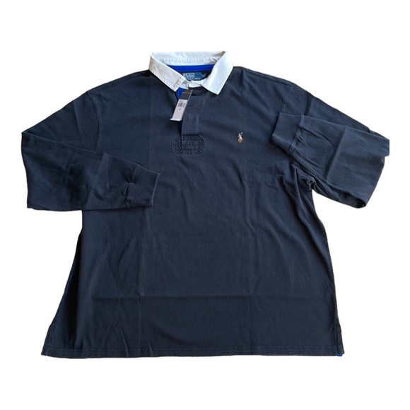 Polo Ralph Lauren Other - Polo by Ralph Lauren Long Sleeve Rugby Shirt Black 2XB Pony Big & Tall New